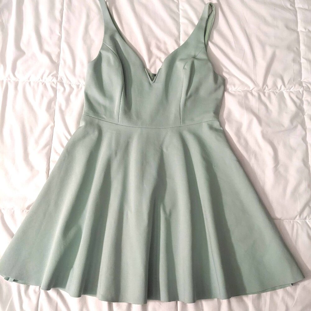 Kimchi Blue Sweetheart Neckline Dress, Seafoam Green, L